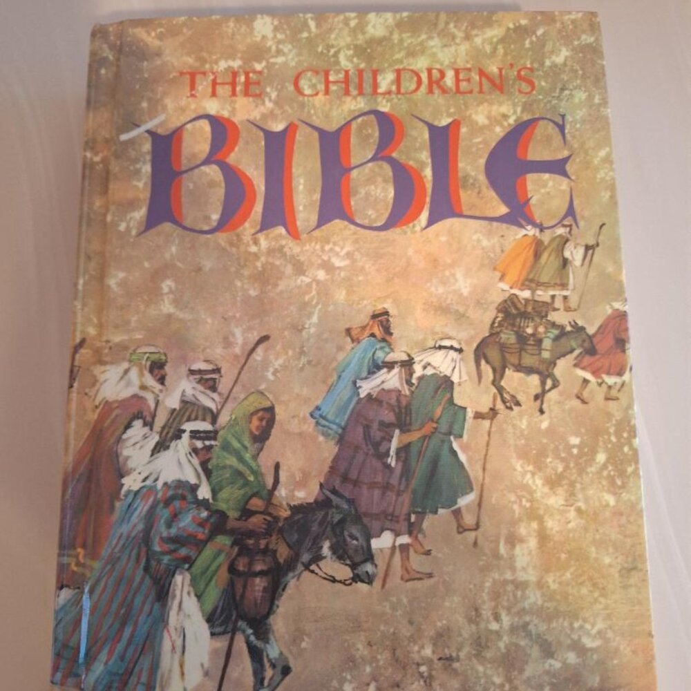 Vintage 70s The Children's Bible Illustrated Old & New Testament Hardcover Book
